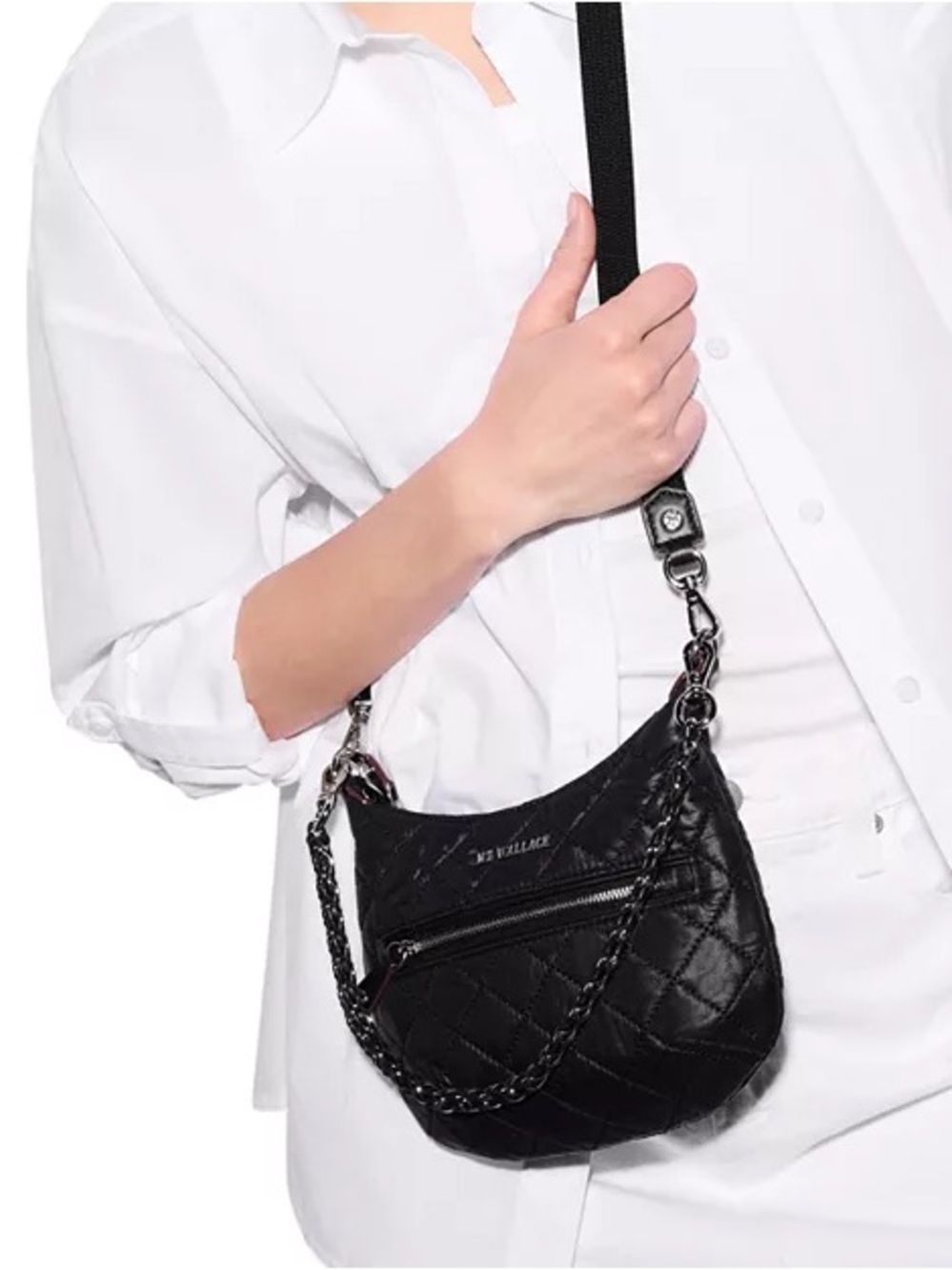 MZ Wallace Mini Crosby Top Handle Bag – Taupe
